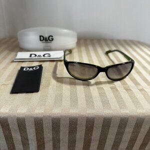 Dolce & Gabbana Vintage Green Sunglasses D&G 2130 Rare Made in Italy